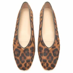 Le Monde Beryl Ballerines Regency Léopard Poils de Veau | Brun Outlet