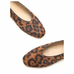 Le Monde Beryl Ballerines Regency Léopard Poils de Veau | Brun Outlet