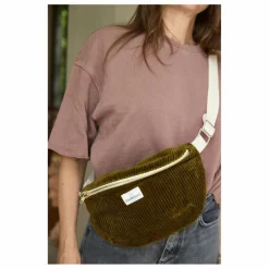 Outlet Gabrielle Paris Banane en velours côtelé | Vert olive