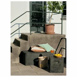 Outlet Broste Copenhagen Banc de rangement outdoor Fiber | Charbon