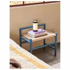 Sale Hübsch Banc en chêne Heritage | Bleu pétrole