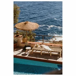 Cosydar Banquette 8 pieds en bois brut et palme