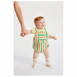 Discount Bobo Choses Barboteuse à Bretelles Rayée | Ecru