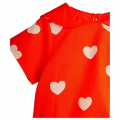 Outlet Mini Rodini Barboteuse Cœurs Coton Bio | Rouge