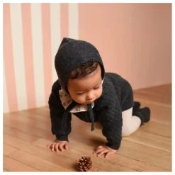 Sale Lililotte Barboteuse Diego Laine | Gris chiné