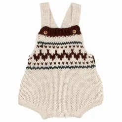 Clearance Búho Barboteuse Folk Laine | Ecru