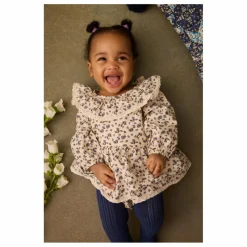 Enfant Louise Misha Bodies, Combinaisons|Combinaisons Et Bodies|Barboteuse India Fleurie Popeline Coton Bio |