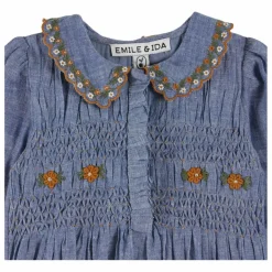 Emile et Ida Barboteuse Smockée | Bleu Best