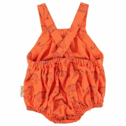 Piupiuchick Barboteuse Tiger Coton Bio | Orange Hot