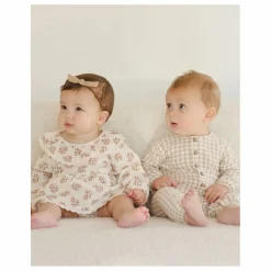 Quincy Mae Bodies, Combinaisons|Combinaisons Et Bodies|Barboteuse Volants Fleurie Gaze de Coton Bio |