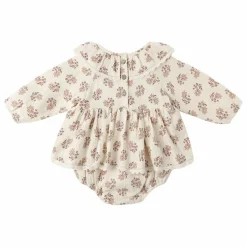 Quincy Mae Bodies, Combinaisons|Combinaisons Et Bodies|Barboteuse Volants Fleurie Gaze de Coton Bio |