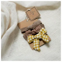 Enfant Gentil Coquelicot Accessoires De Mode|Barrettes Vichy - Set de 3