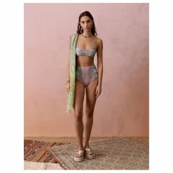 Hot Boteh Bas de Maillot Lucent | Bleu