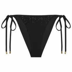 Peony Bas de Maillot Memoir Brodé Fibres Recyclées | Noir Online