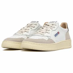 Autry Basket Medalist Low Cuir Et Suède | Marron Clearance