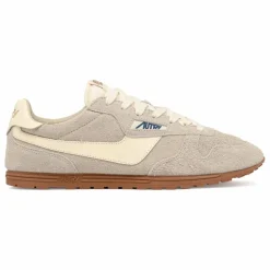 Autry Basket Windspin Low Bicolore Suède et Cuir | Gris clair Outlet