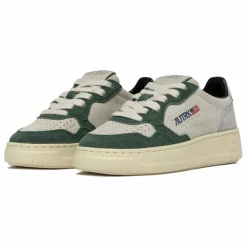 Autry Baskets Kids Medalist Low Bicolores Suède | Vert foncé Sale