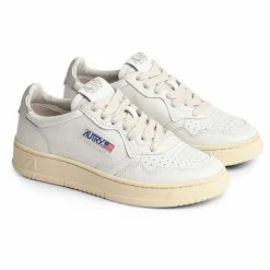 Autry Baskets Medalist Low Cuir | Argenté Hot