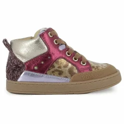 Enfant Pom d'Api Baskets Mousse Bump Leopard |