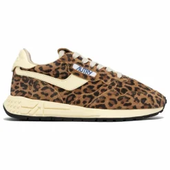 Autry Baskets Reelwind Léopard Suède | Marron