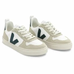 Outlet Veja Baskets V-10 Lacets Cuir | Vert