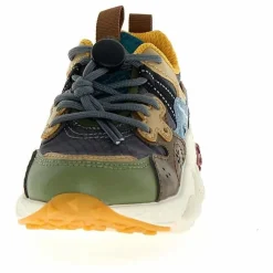 Enfant Flower Mountain Baskets Yamano 3 Lacets Cuir Eco et Nylon Ripstop |