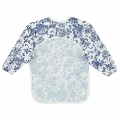 Hot Tartine et Chocolat Bavoir à manches enduit Toile de Jouy | Bleu marine