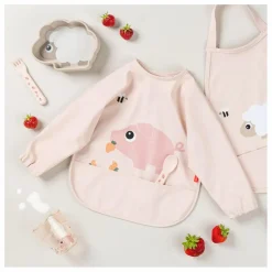 Done by deer Bavoirs|Puériculture|Bavoir à manches Tiny Farm |