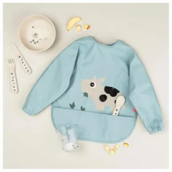 Done by deer Bavoir à manches Tiny Farm |