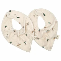 New Milinane Bavoir bandana - Set de 2 | Blanc