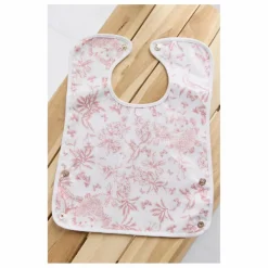Clearance Tartine et Chocolat Bavoir enduit Toile de Jouy | Rose pêche