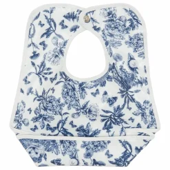 Tartine et Chocolat Bavoir enduit Toile de Jouy | Bleu marine New