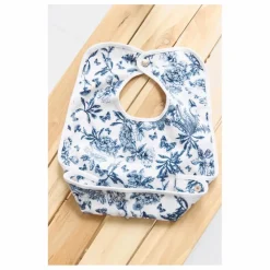 Tartine et Chocolat Bavoir enduit Toile de Jouy | Bleu marine New