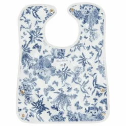 Tartine et Chocolat Bavoir enduit Toile de Jouy | Bleu marine New