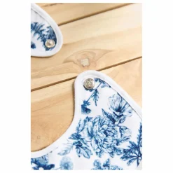 Tartine et Chocolat Bavoir enduit Toile de Jouy | Bleu marine New