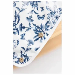 Tartine et Chocolat Bavoir enduit Toile de Jouy | Bleu marine New
