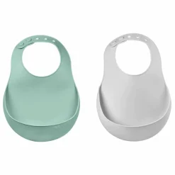Sale Béaba Bavoir silicone - Set de 2 | Sauge