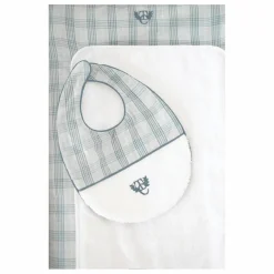 Tartine et Chocolat Bavoir Twill de coton Gris Sale