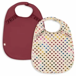 Konges Sløjd Bavoirs à volants Cœurs - Set de 2 Multicolore Online