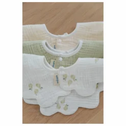 Soft Spot Bavoirs pétale en coton bio - Set de 3 | Garden