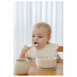 Soft Spot Bavoirs pétale Periwinkle en coton bio - Set de 3 | Bleu