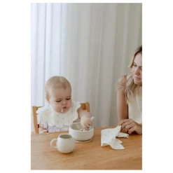 Soft Spot Bavoirs pétale Periwinkle en coton bio - Set de 3 | Bleu