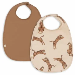 Konges Sløjd Bavoirs Tigre - Set de 2 | Brun New