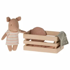 Best Maileg Bébé cochon dans sa caissette - Fille Multicolore