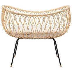 Bermbach Handcrafted Berceaux|Lits Bébé|Berceau Emil en rotin - Liens coton