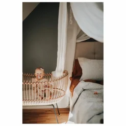 Best Bermbach Handcrafted Berceau Lola en rotin - Liens cuir Naturel