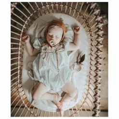 Best Bermbach Handcrafted Berceau Lola en rotin - Liens cuir Naturel