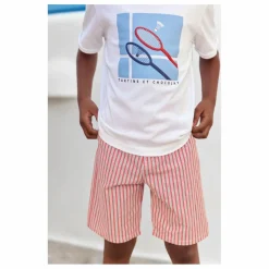 Tartine et Chocolat Bermuda Rayé | Rouge New