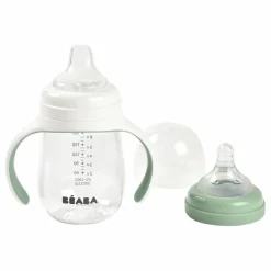 Hot Béaba Biberon d'apprentissage 2 en 1- 240 ml | Sauge