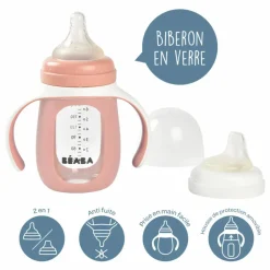 Béaba Biberons|Puériculture|Biberon d'apprentissage en verre |